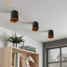 tb technobeam 18 Watts Warm white 3000K Surface Cylindrical Light Rose Reflector -Pack4 Chandelier Ceiling Lamp image 3