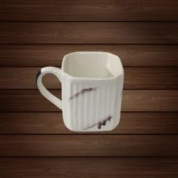 love unlimited Pack of 6 Bone China Square Pari Microwave Safe Chai/Tea Cups Serving Tea Mugs image 3