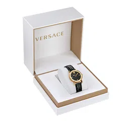 Versace Women Dial & Leather Textured Straps Analogue Watch VEU300221 image 4