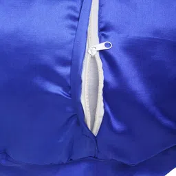 HOSTA HOMES Blue Set of 2 Satin Round Cushion Covers image 4