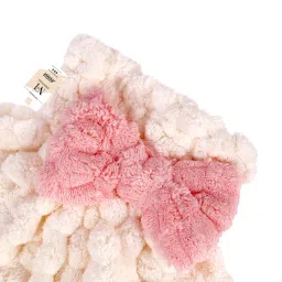 NFI Essentials Hair Towel Cap Warp Super Absorbent Wet Drying Head Turban Pookie Bow Knot for Girls image 2