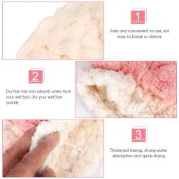 NFI Essentials Hair Towel Cap Warp Super Absorbent Wet Drying Head Turban Pookie Bow Knot for Girls image 3