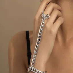 AQUASTREET Silver-Plated Ring Bracelet-image-26
