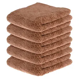 Kuber Industries Pack of 5 Brown 350 GSM Face Towels image 3