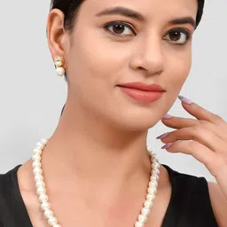 Silvermerc Designs Gold-Plated Pearls Beaded Necklace Set-picture-41
