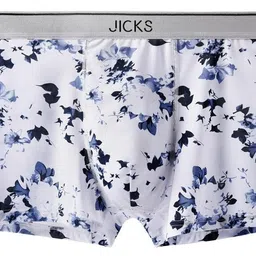 jicks Men's Extra Thin Elastic Underwear Long Comfortable Breathable Comfort Boxer Brief Imported Material All Over Printed Design Multicolor Pack of 2 Size-Large image 3