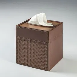 Spread Spain Elegant Riggiani Square Tissue Box - Premium Decorative Tissue Holder for Home Office Bathroom -Stylish European Design with Durable -Perfect for Modern or Classic Interiors-6051 BROWN image 1