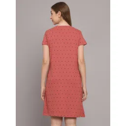 SEPHANI Rust Polka Dots Night Dress image 5
