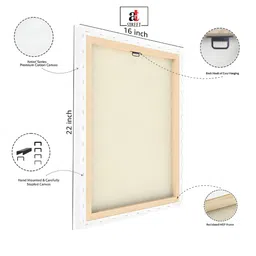 Art Street Black & Orange 1 Piece Canvas Abstract Wall Paintings image 2