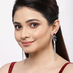 ZENEME Blue Contemporary Drop Earrings image 5