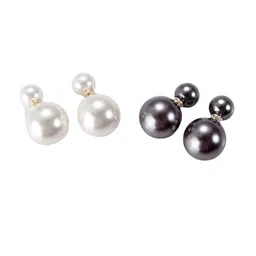 EL REGALO Pack Of 2 Beaded Contemporary Studs Earrings image 5