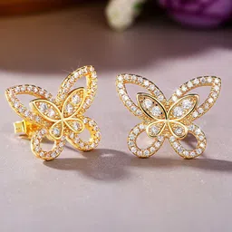 Designs & You Gold-Plated Animal Shaped Studs Earrings image 4