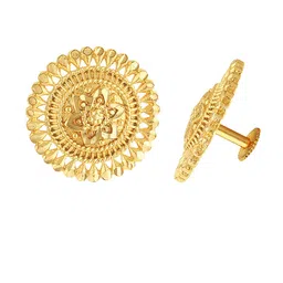 Vighnaharta Set Of 6 Gold Plated Floral Studs Earrings image 5