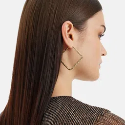 Kazo Gold Plated Square Hoop Earrings image 4