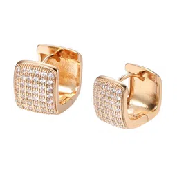 Shining Diva Fashion 18k Rose Gold Plated Zircon Earrings image 5