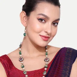 ABDESIGNS Brass Gold-Plated Necklace & Earrings image 5