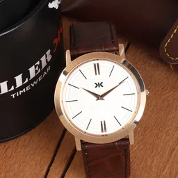 Killer Men Round Stainless Steel Leather Straps Analogue Watch KLMO15G-picture-18