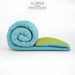RF RELAXFEEL Green & Blue Heavy Winter 233 GSM Single Bed Comforter image 4