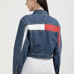 Tommy Hilfiger Women Washed Crop Denim Jacket image 5
