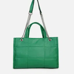 HAUTE SAUCE by Campus Sutra PU Oversized Structured Handheld Bag image 5