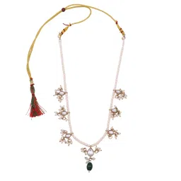 Fida Traditional Pearl Mala Necklace And Earring Set image 5