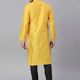 RAJUBHAI HARGOVINDAS Ethnic Motifs  Woven Design Thread Work Straight Kurta with Churidar image 5