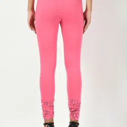 BAESD Pack Of 3 Bottom Printed Slim-Fit Cotton Lycra Churidar Length Leggings image 2