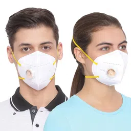 Action Unisex Pack Of 3 White Solid 5-Ply Reusable N95 Masks image 2