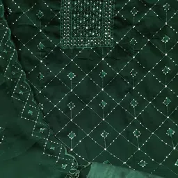 KALINI Embroidered Silk Georgette Unstitched Dress Material image 2