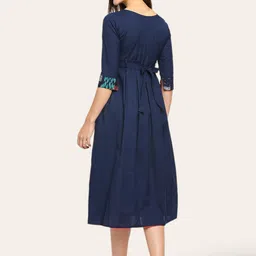 True Shape Abstract Printed Maternity Fit and Flare Midi Dress image 3