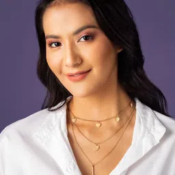 Priyaasi Gold-Plated Layered Bar Drop Necklace-picture-12