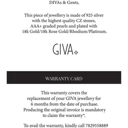 GIVA 925 Sterling Silver Rhodium-Plated Cubic Zirconia-Studded Necklace image 4