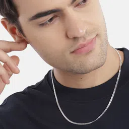Zavya Men Sterling Silver Rhodium-Plated Necklace image 2