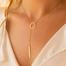 Goho Minimalist Lariat Necklace image 2