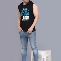 SLOWLORIS Pack of 2 Printed  Gym Innerwear Vests SL28 COMBO (KEEP MUSTARD) (LOUD BLACK) image 4