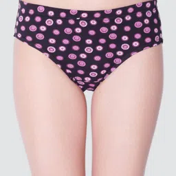 Dollar Missy Pack of 8  Combed Cotton Deep Printed Inner Elasticated Hipster Panty image 4