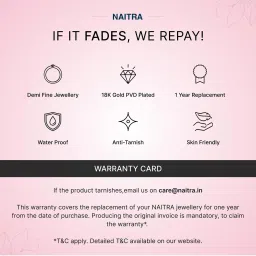 NAITRA Gold Stainless Steel 18K Gold Plated Statement Pair Of Earrings image 5