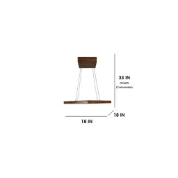 symplify Atrium Brown Solid Wood Single Hanging Light image 8