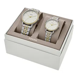 Fossil Silver-Toned His & Her Watch Gift Set image 2