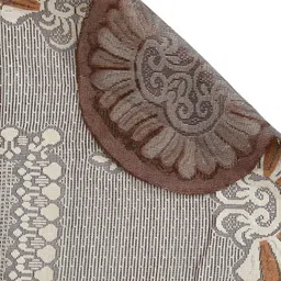 HOSTA HOMES Brown Self-Embossed 6 Seater Table Cover image 2
