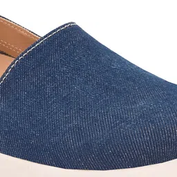 CARLO ROMANO Men Lightweight Comfort Insole Canvas Denim Slip-On Sneakers image 5