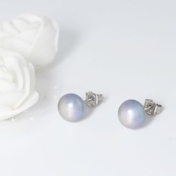 GIVA 925 Sterling Silver Rhodium Plated Pearl Earrings-picture-4