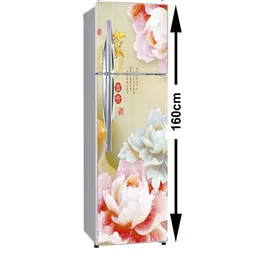 WallDaddy Green & Pink Floral-Printed Refrigerator Sticker image 5