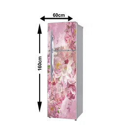 WallDaddy Pink Floral-Printed Refrigerator Sticker image 5