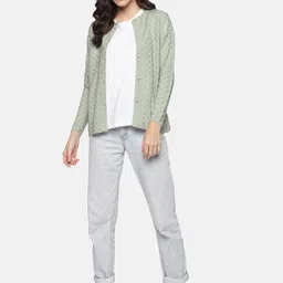 CLAPTON Checked Woollen Cardigan image 5