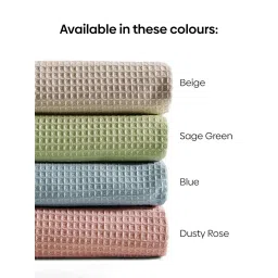 Haus & Kinder Maple Waffle Solid Beige Bath Towel (L) image 5