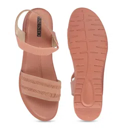 FAUSTO Textured Open Toe Comfort Heels image 3