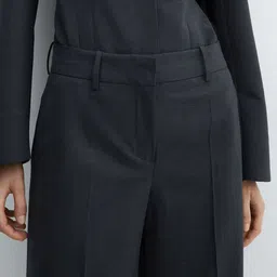 MANGO Women Pleated Formal Trousers image 3