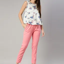 GOLDSTROMS Women Pink Cotton Trousers image 5