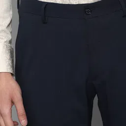Louis Philippe Men Navy Blue Trousers image 5